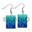 35mm X 25mm Rectangular Hand Painted Earrings