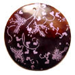 Philippines Hand Painted Pendant Shell Fashion Hand Painted Pendant Jewelry Round 40mm Black Tab W/ Handpainted Design - Twigs/embossed Pendants Maki-e Japanese Art Of Painting Makie Natural Shell Component SFAS5272P