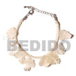 Philippines Macramae Bracelets Shell Fashion Macramae Bracelets Jewelry White Macramie W/ Dangling Hammershell Natural Shell Component SFAS395BR