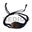 Philippines Macramae Bracelets Shell Fashion Jewelry Black Macrame Blacklip Shell Id Bracelet SFAS5262BR