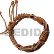 Philippines Macramae Bracelets Shell Fashion Jewelry Tube Wood Beads in Macrame Satin Cord SFAS5284BR