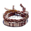 Ajustable Fashion Macrame Bracelets Pair Brown Tones