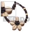 Philippines Macramae Bracelets Shell Fashion Macramae Bracelets Jewelry Flower Sigay W/ 4-5 Coco Pokalet And Adjustable Cord Natural Shell Component SFAS617BR