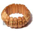 Philippines Wooden Bangles Shell Fashion Wooden Bangles Jewelry Elastic Bayong Wood Bangle Natural Shell Component SFAS018BL