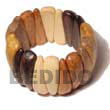 Philippines Wooden Bangles Shell Fashion Wooden Bangles Jewelry 5 Wood Types - Camagong/nangka/natural Wood/robles/bayong Elastic Bangle Natural Shell Component SFAS021BL