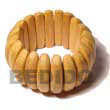 Philippines Wooden Bangles Shell Fashion Wooden Bangles Jewelry Elastic Nangka Wood Bangle Natural Shell Component SFAS022BL