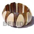 Philippines Wooden Bangles Shell Fashion Wooden Bangles Jewelry White Wood And Robles Wood Elastic Bangle Natural Shell Component SFAS025BL