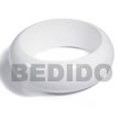 White Stained High Gloss Wooden Bangles