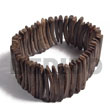 Philippines Wooden Bangles Shell Fashion Wooden Bangles Jewelry 3 Inches Coco Natural Brown Sticks Elastic Bangle Natural Shell Component SFAS414BL