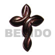 Horn Twisted Cross 40mm Bone Horn Pendant