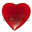 Red Heart Horn 40mm Bone Horn Pendant