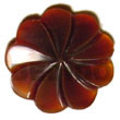 Amber Flower Horn 35mm Bone Horn Pendant