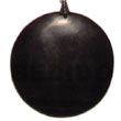 Round Black Horn 40mm Bone Horn Pendant