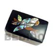 Philippines Enlayed Shell Wooden Jewelry Box Shell Fashion Jewelry Box Jewelry Wooden Jewelry Box W/ Inlaid Bird Design/black Top/medium - Size L=2.75 In. W= 1.8 In. Ht= 1.5 Natural Shell Component SFAS003JB