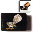 Inlaid Bird Fan Tail Jewelry Box