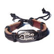 Philippines Leather Bracelets Fashionable Surfer Bracelets Surfers Leather Bracelet Carved Resin Accent Tribal Fish SFAS5297BR