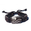 Surfer leather bracelet tribal animal symbol