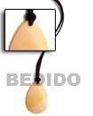 Philippines Leather Thong Necklace Shell Fashion Leather Thong Necklace Jewelry Leather Thong Necklace W/ 43x29 Mm Teardrop Melo Shell Pendant - Size 18 Inches Natural Shell Component SFAS307NK