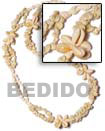 Philippines Hawaiian Lei Necklace Shell Fashion Hawaiian Lei Necklace Jewelry Tahiti - Sigay, White Nassa And Bonium Shell Length =35 In. Natural Shell Component SFAS006LEI