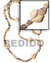 Philippines Hawaiian Lei Necklace Shell Fashion Hawaiian Lei Necklace Jewelry Sigay- Tiger Nassa / Length =40 In. Natural Shell Component SFAS008LEI