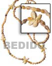 Philippines Hawaiian Lei Necklace Shell Fashion Hawaiian Lei Necklace Jewelry Sigay Flower- Tiger Nassa / Length =40 In. Natural Shell Component SFAS010LEI