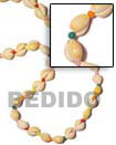 Philippines Hawaiian Lei Necklace Shell Fashion Hawaiian Lei Necklace Jewelry Face To Face Sigay W/ Multicolored Beads / Length =30 In. Natural Shell Component SFAS014LEI