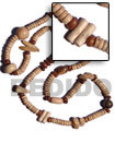 "Bohemian"- Asstd. Wood Beads Long Bohemian Necklace