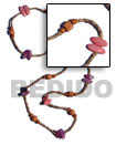 "Bohemian"- Asstd. Wood Beads Long Bohemian Necklace