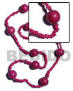 4-5mm Pink Coco Square Long Bohemian Necklace