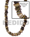 Philippines Shell Beads Black Lip Square Cut Shell Beads - Shell Fashion Online Shopping Store SFAS004SQ