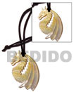 Philippines Surfers Necklace Shell Fashion Surfers Necklace Jewelry 45mm Carved Dragon MOP In Leather Thong Natural Shell Component SFAS1164NK