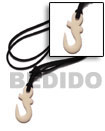 Philippines Surfers Necklace Shell Fashion Surfers Necklace Jewelry 40mm Celtic Carabao White Bone Anchor On Adjustable Leather Thong Natural Shell Component SFAS1407NK