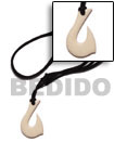 White Carabao Bone Hook Surfers Necklace