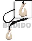 Philippines Surfers Necklace Shell Fashion Surfers Necklace Jewelry White Carabao Bone Hook 40mm On Adjustable Leather Thong Natural Shell Component SFAS1412NK