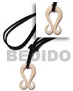 Philippines Surfers Necklace Shell Fashion Surfers Necklace Jewelry 40mm White Celtic Carabao Bone Double Hook On Adjustable Leather Thong Natural Shell Component SFAS1413NK