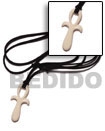 Philippines Surfers Necklace Shell Fashion Surfers Necklace Jewelry 40mm Celtic Carabao White Bone Bishops Cross On Adjustable Leather Thong Natural Shell Component SFAS1422NK