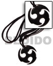 45mm Black Celtic Carabao Surfers Necklace