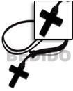 Carabao Black Horn Cross Surfers Necklace