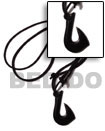 Black Carabao Horn Hook Surfers Necklace