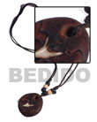 Philippines Surfers Necklace Fashionable Round Clay Shark Tooth Tribal Clay Jewelry SFAS3346NK