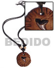 Philippines Surfers Necklace Fashionable Round Clay Shark tooth tribal clay Jewelry SFAS3349NK