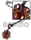 Philippines Surfers Necklace Fashionable Clay Sun with Gemstone Tribal Clay Necklace SFAS3354NK