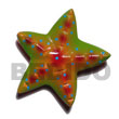 Philippines Fridge Magnet Shell Fashion Fridge Magnet Jewelry Starfish Handpainted Wood Refrigerator Fridge Door Magnet 65mm Natural Shell Component SFAS014RM