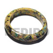 Philippines Resin Bangles Shell Fashion Resin Bangles Jewelry Crushed Limestones In Yellow Resin Bangle / Ht= 20mm / 70mm Inner Diameter Natural Shell Component SFAS417BL