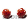 Philippines Resin Earrings Shell Fashion Resin Earrings Jewelry Red C. Button Earrings Natural Shell Component SFAS006ER