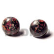 Black C. Button Earrings Resin Earrings