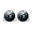 Philippines Resin Earrings Shell Fashion Resin Earrings Jewelry Black Resin Button Earrings Natural Shell Component SFAS5002ER