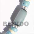 Turquoise Blue Buri Tube Seed Bracelets