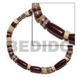 Hammershell Heishe Natural.buri Seed Seed Bracelets