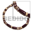 Philippines Seed Bracelets Shell Fashion Seed Bracelets Jewelry Hammershell Heishe Natural.buri Seed W/ 4-5mm Coco Pokalet. Bleached Natural Shell Component SFAS5074BR